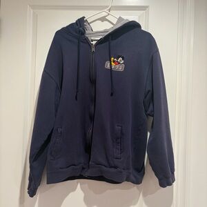 Disney Navy and Heather Gray Mickey Zip Hoodie